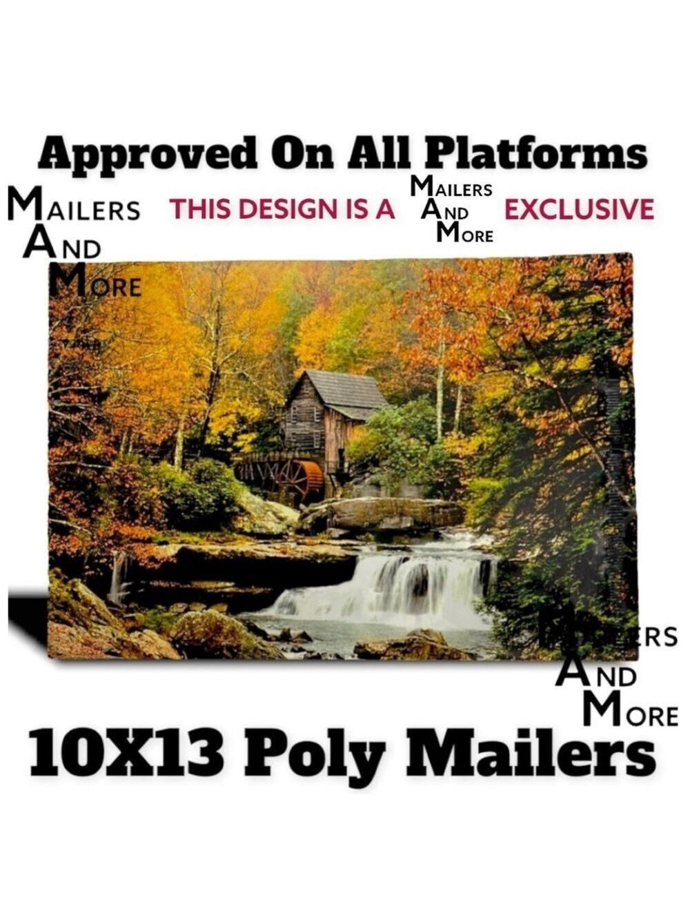 25 10X13 Poly Mailers Glade Creek Grist Mill Autumn, Shipping PRICE IS FIRM Fall - Picture 7 of 10